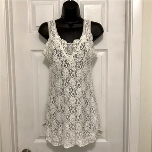 Vintage Night Magic Cinema Ivory Etoile Lace Nightgown Size M